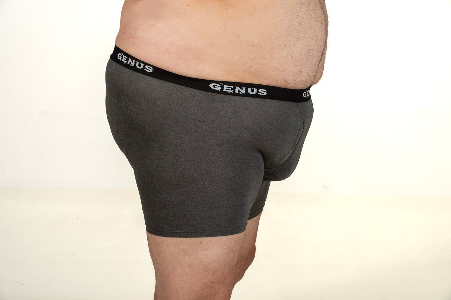 Pouched men's 2X large dark grey underwear.