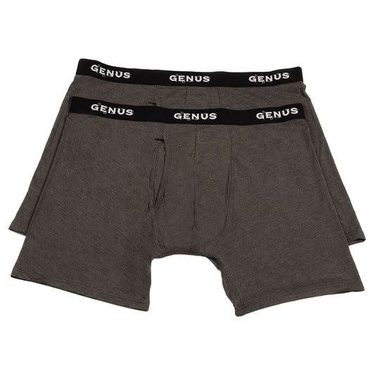 Pouched men's small dark grey underwear.